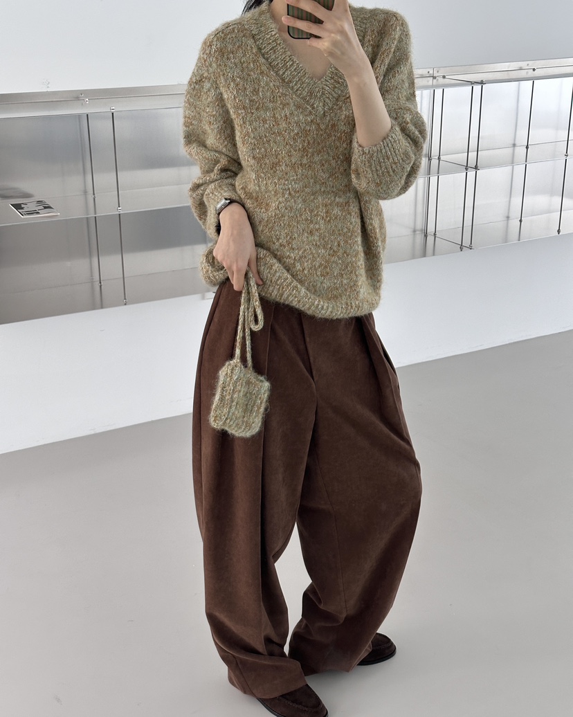 HOWDY東大門㊣實拍女裝新品職業熱賣推薦25秋冬針織衫迷你包howdy針織衫