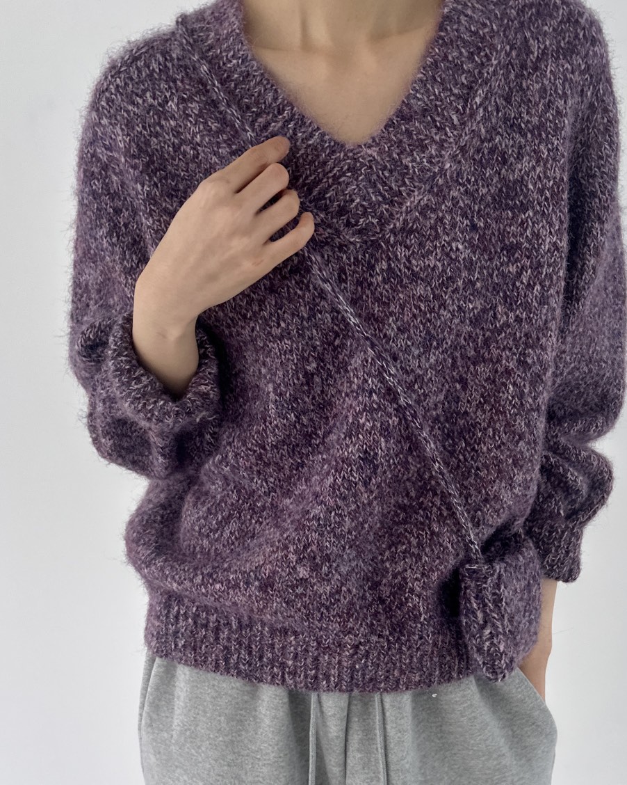 HOWDY東大門㊣實拍女裝新品職業熱賣推薦25秋冬針織衫迷你包howdy針織衫圖色3