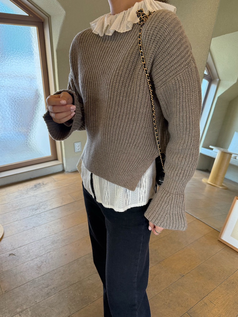 MILUI東大門㊣代購女裝新品真品休閑熱賣25秋冬時尚人氣針織衫MILUI針織衫