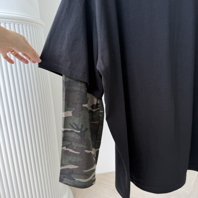 PALETTE-Q東大門㊣直郵女裝新品職業時尚熱賣推薦長袖T恤迷彩PALETTE長袖T恤