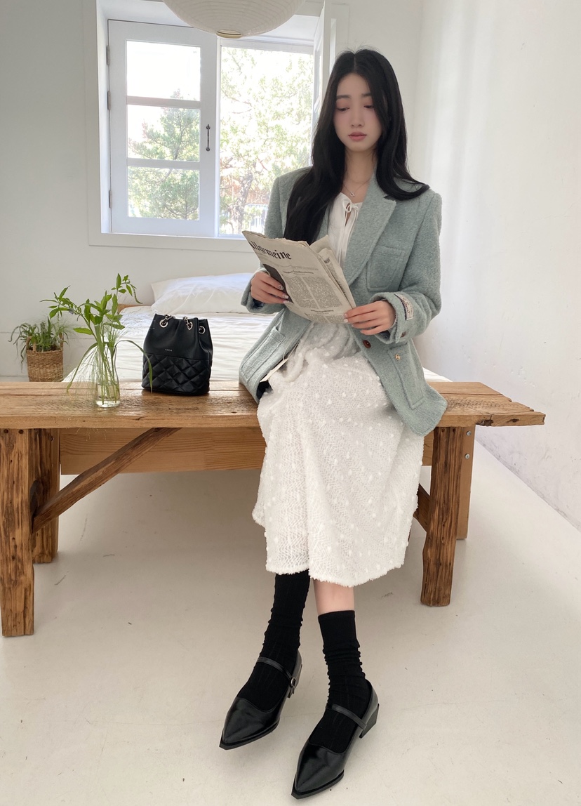 BOHEME韓國直郵㊣女裝新品時尚休閑25秋冬推薦熱賣人氣長裙BOHEME長裙