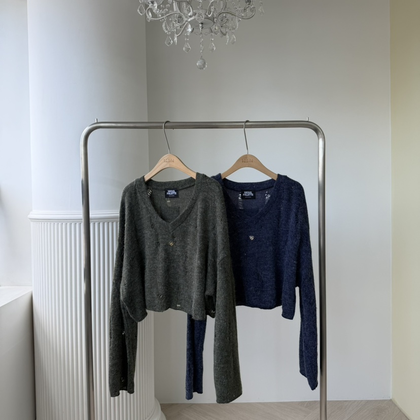 PALETTE-Q東大門㊣實拍女士新品休閑25秋冬人氣真品針織衫PALETTE針織衫