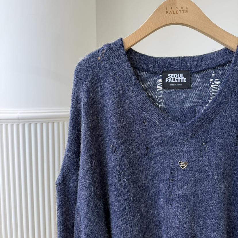 PALETTE-Q東大門㊣實拍女士新品休閑25秋冬人氣真品針織衫PALETTE針織衫