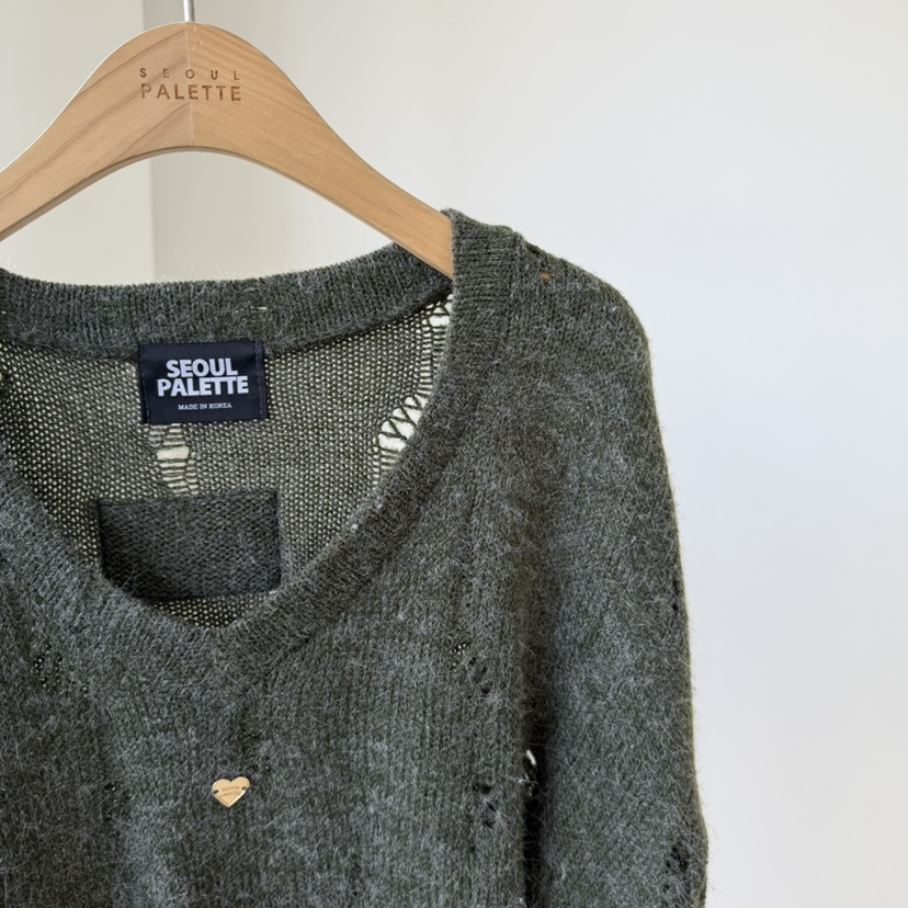 PALETTE-Q東大門㊣實拍女士新品休閑25秋冬人氣真品針織衫PALETTE針織衫