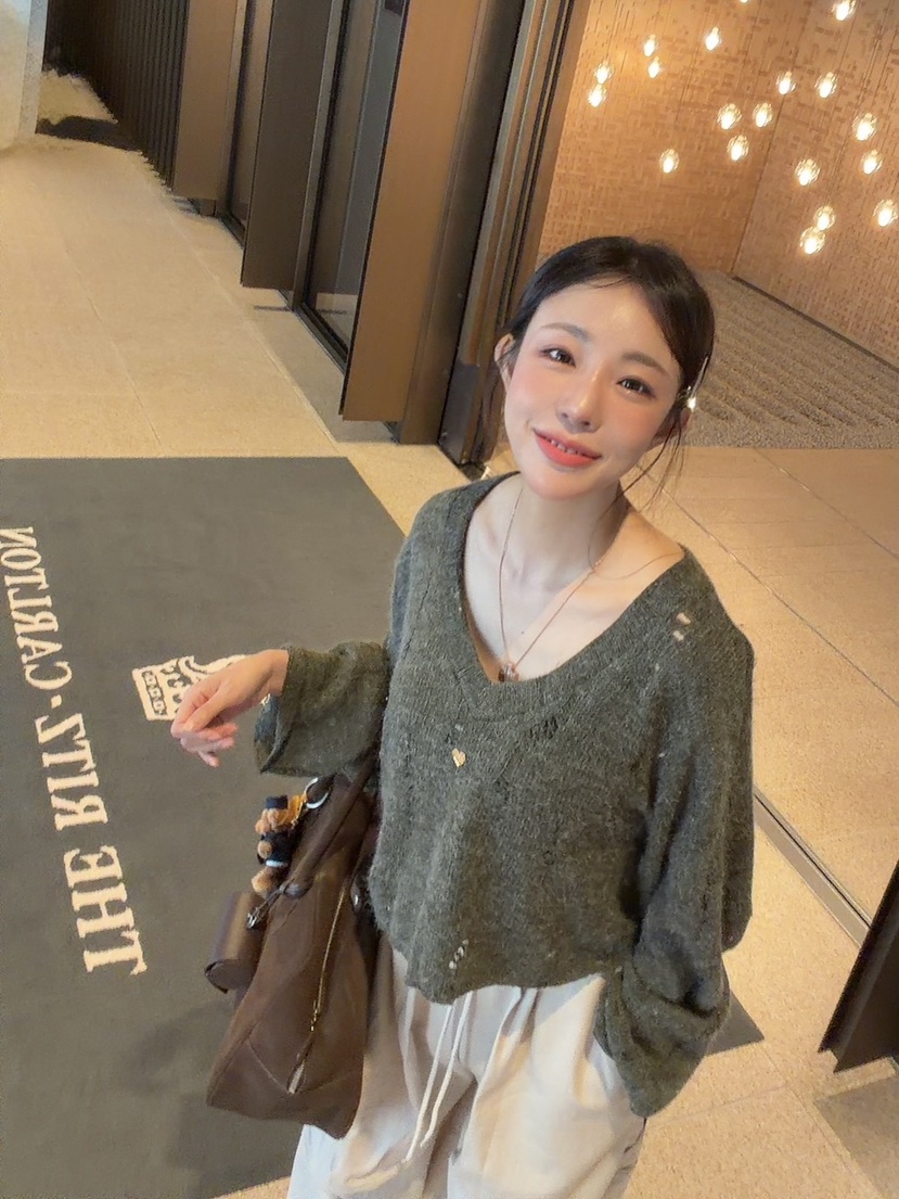 PALETTE-Q東大門㊣實拍女士新品休閑25秋冬人氣真品針織衫PALETTE針織衫