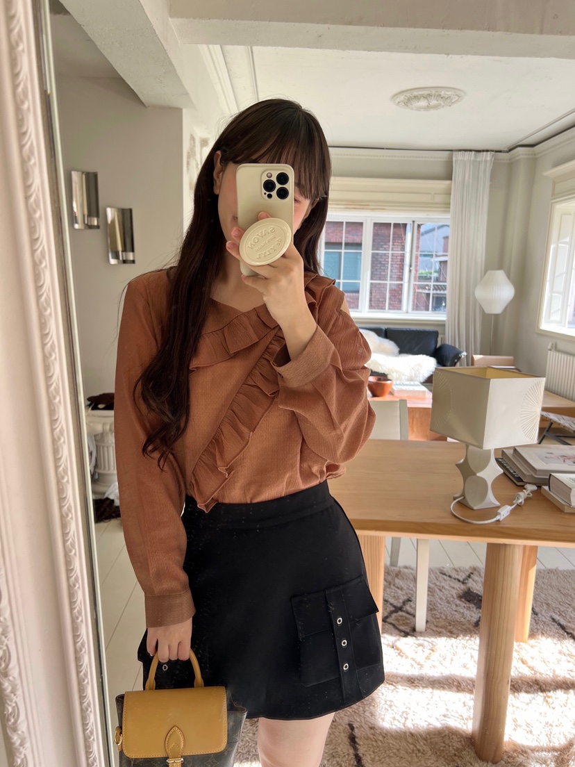 BOLD韓國直郵㊣女士新款真品休閑時尚25秋冬職業襯衫蕾絲衫BOLD襯衫/蕾絲衫