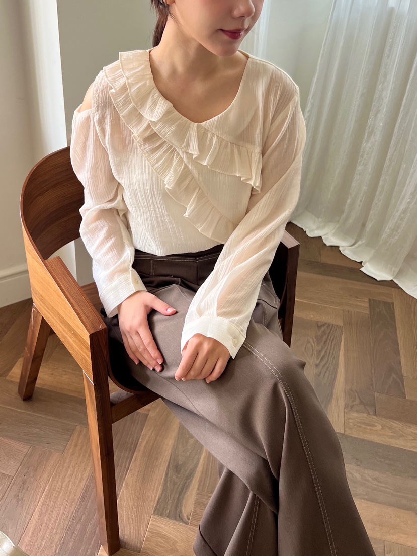 BOLD韓國直郵㊣女士新款真品休閑時尚25秋冬職業襯衫蕾絲衫BOLD襯衫/蕾絲衫