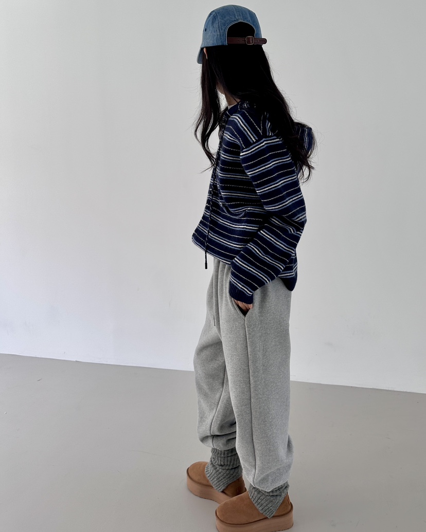 HOWDY東大門㊣代購女裝新品職業休閑推薦針織衫連帽拉鏈衫海軍howdy針織衫