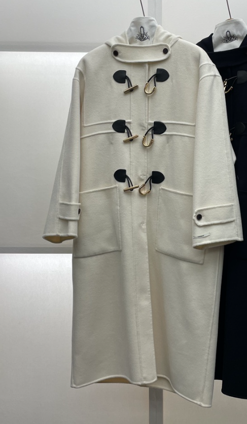 MILUI東大門㊣實拍女士新品人氣熱賣職業25秋冬中長款大衣可拆卸MILUI中長款大衣圖色2