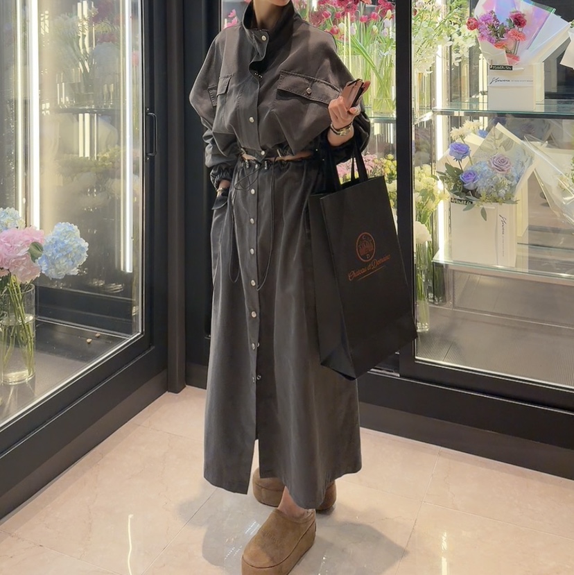 PALETTE-Q韓國代購㊣女裝新款熱賣真品人氣職業時尚休閑長裙PALETTE長裙