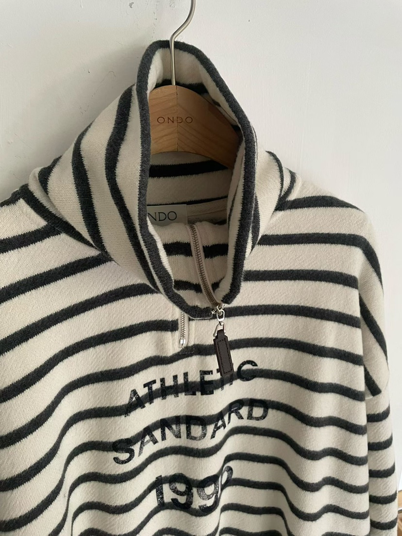 ONDO-P韓國直郵㊣女裝新款真品推薦休閑人氣衛衣拉鏈高領短款ONDO-P衛衣