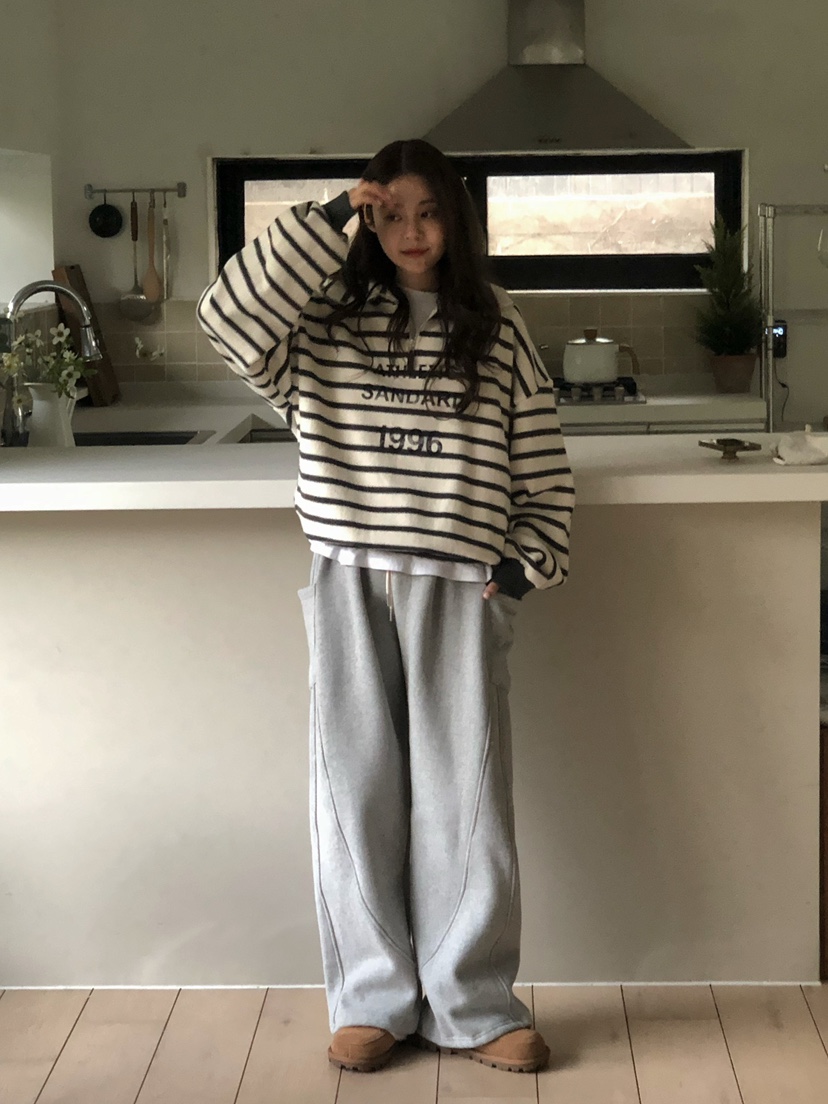 ONDO-P韓國直郵㊣女裝新款真品推薦休閑人氣衛衣拉鏈高領短款ONDO-P衛衣