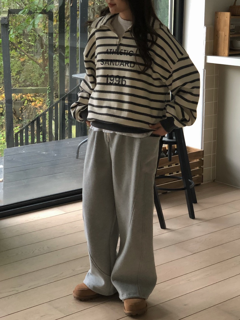 ONDO-P韓國直郵㊣女裝新款真品推薦休閑人氣衛衣拉鏈高領短款ONDO-P衛衣