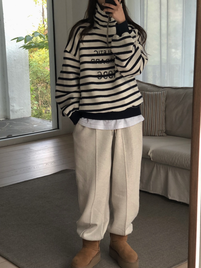 ONDO-P韓國直郵㊣女裝新款真品推薦休閑人氣衛衣拉鏈高領短款ONDO-P衛衣