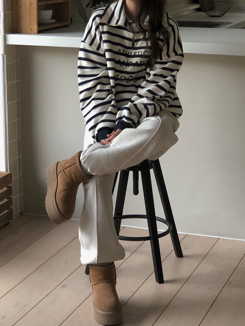 ONDO-P韓國直郵㊣女裝新款真品推薦休閑人氣衛衣拉鏈高領短款ONDO-P衛衣