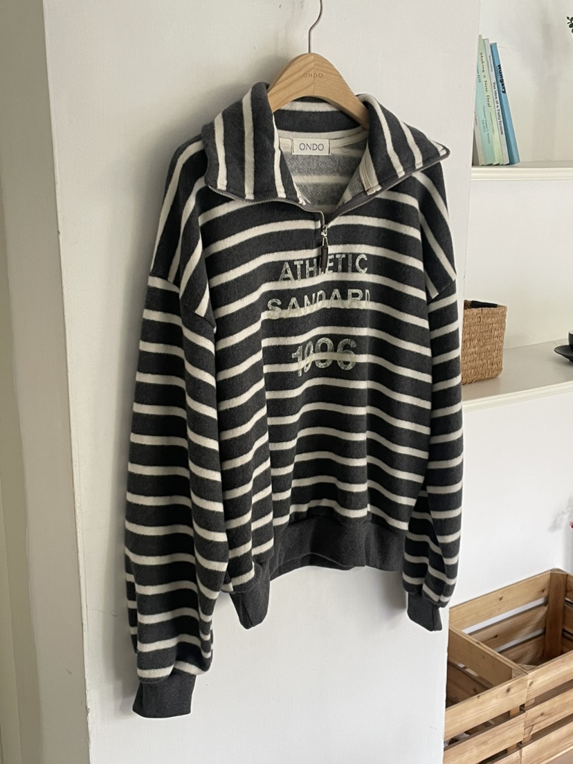 ONDO-P韓國直郵㊣女裝新款真品推薦休閑人氣衛衣拉鏈高領短款ONDO-P衛衣