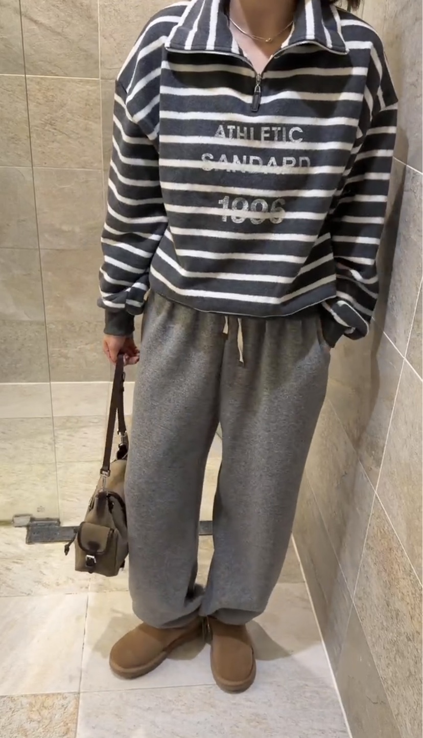 ONDO-P韓國直郵㊣女裝新款真品推薦休閑人氣衛衣拉鏈高領短款ONDO-P衛衣