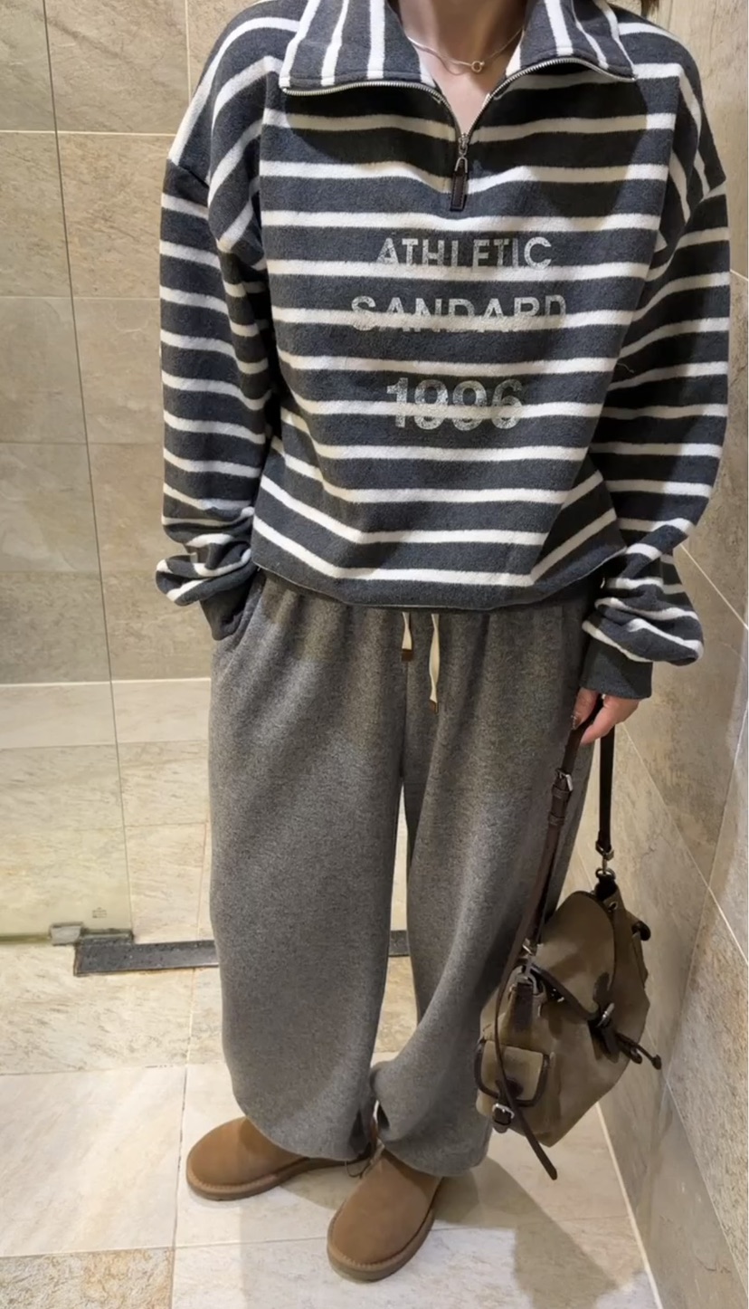 ONDO-P韓國直郵㊣女裝新款真品推薦休閑人氣衛衣拉鏈高領短款ONDO-P衛衣