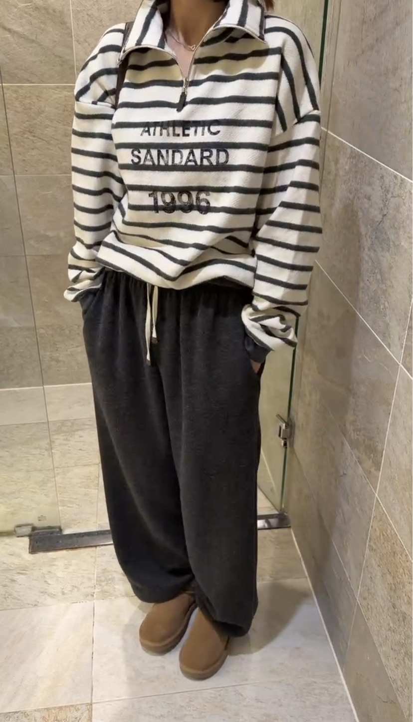 ONDO-P韓國直郵㊣女裝新款真品推薦休閑人氣衛衣拉鏈高領短款ONDO-P衛衣