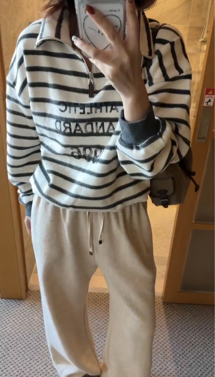 ONDO-P韓國直郵㊣女裝新款真品推薦休閑人氣衛衣拉鏈高領短款ONDO-P衛衣