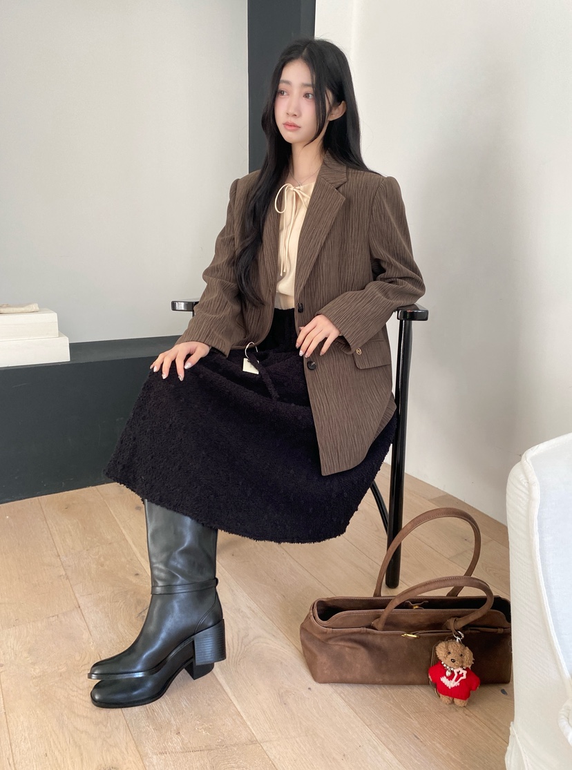 BOHEME東大門㊣代購女裝新款推薦25秋冬熱賣時尚休閑真品夾克BOHEME夾克