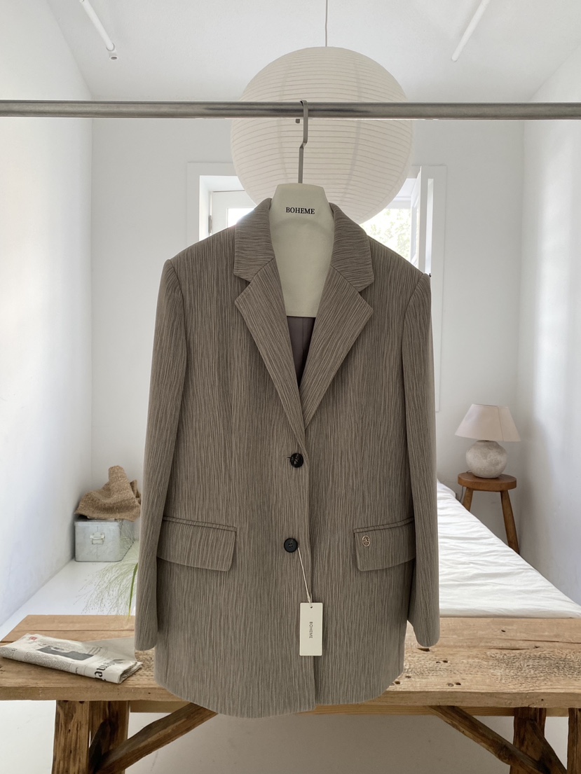 BOHEME東大門㊣代購女裝新款推薦25秋冬熱賣時尚休閑真品夾克BOHEME夾克圖色1