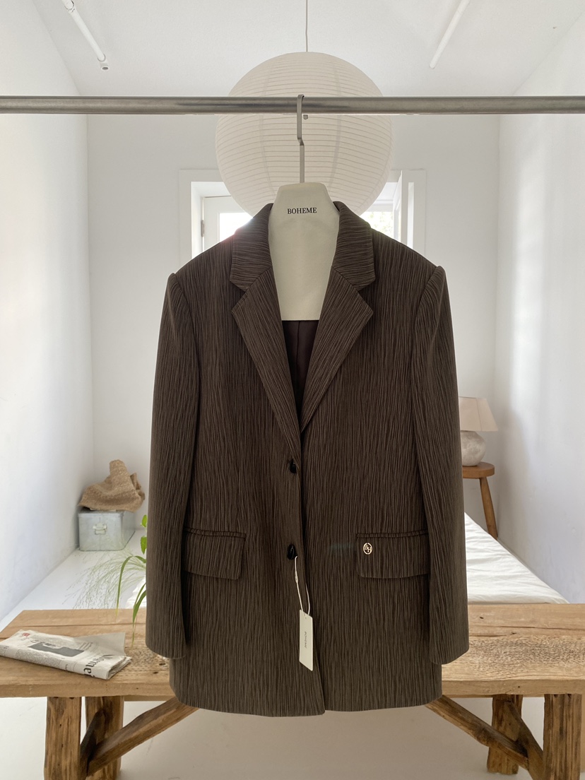 BOHEME東大門㊣代購女裝新款推薦25秋冬熱賣時尚休閑真品夾克BOHEME夾克圖色3