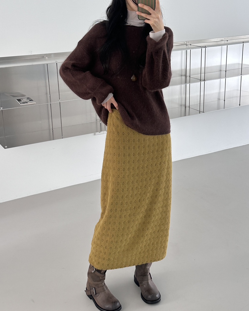 HOWDY東大門㊣實拍女裝新款時尚休閑25秋冬人氣真品熱賣長裙howdy長裙