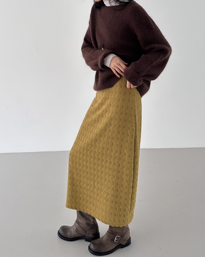 HOWDY東大門㊣實拍女裝新款時尚休閑25秋冬人氣真品熱賣長裙howdy長裙