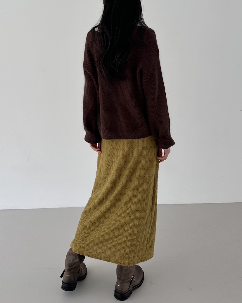 HOWDY東大門㊣實拍女裝新款時尚休閑25秋冬人氣真品熱賣長裙howdy長裙