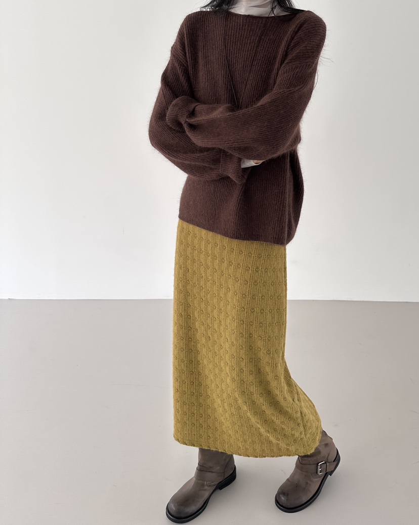 HOWDY東大門㊣實拍女裝新款時尚休閑25秋冬人氣真品熱賣長裙howdy長裙