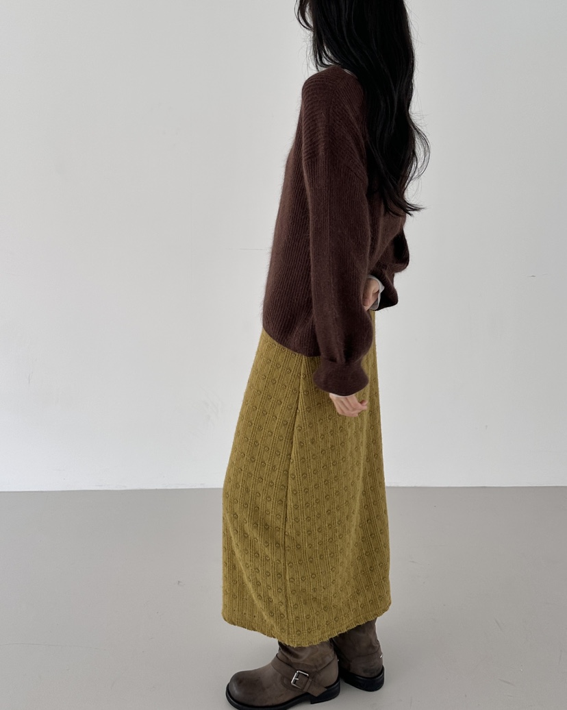 HOWDY東大門㊣實拍女裝新款時尚休閑25秋冬人氣真品熱賣長裙howdy長裙