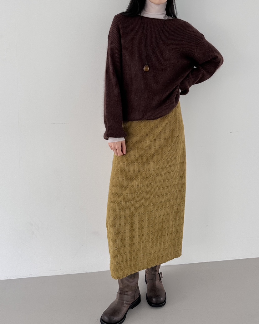 HOWDY東大門㊣實拍女裝新款時尚休閑25秋冬人氣真品熱賣長裙howdy長裙圖色2