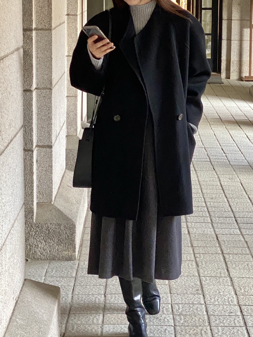 MILUI韓國直郵㊣女士新款推薦25秋冬人氣職業熱賣中長款大衣MILUI中長款大衣