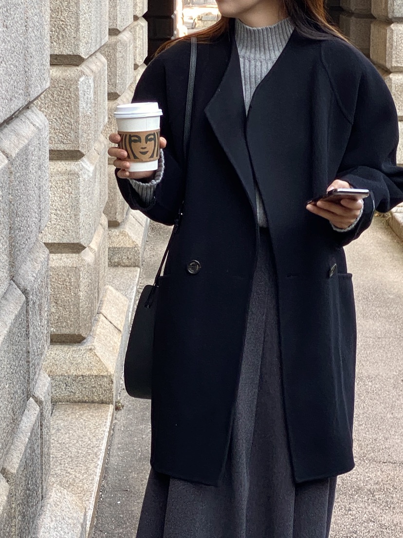 MILUI韓國直郵㊣女士新款推薦25秋冬人氣職業熱賣中長款大衣MILUI中長款大衣