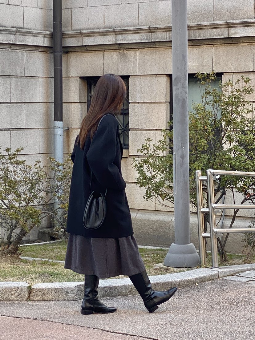 MILUI韓國直郵㊣女士新款推薦25秋冬人氣職業熱賣中長款大衣MILUI中長款大衣