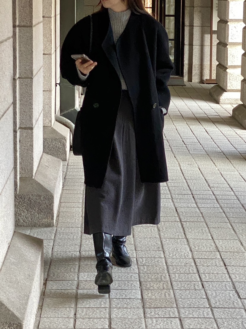 MILUI韓國直郵㊣女士新款推薦25秋冬人氣職業熱賣中長款大衣MILUI中長款大衣