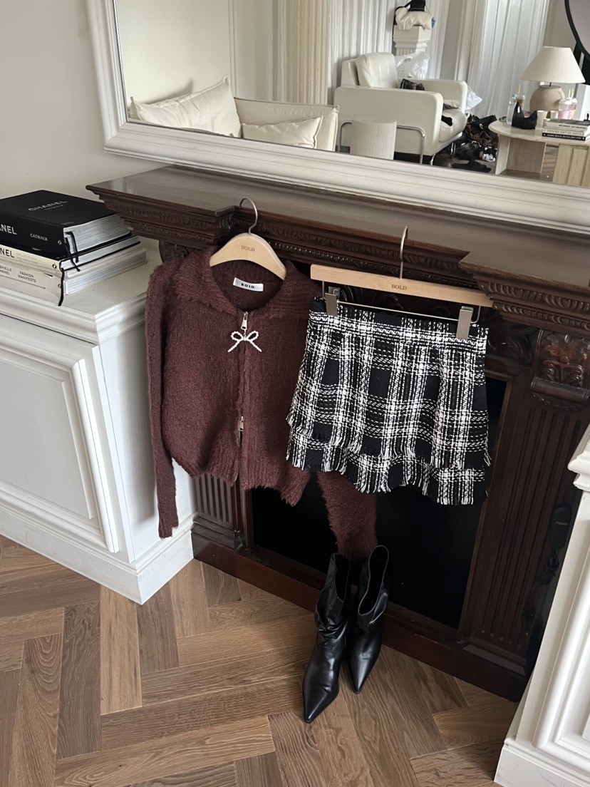 BOLD韓國代購㊣女裝新款熱賣真品人氣時尚25秋冬休閑職業短裙BOLD短裙