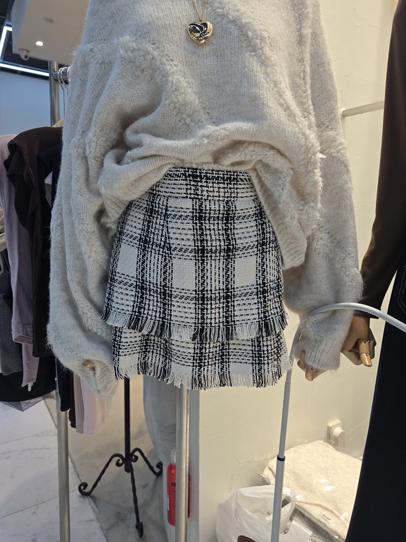 BOLD韓國代購㊣女裝新款熱賣真品人氣時尚25秋冬休閑職業短裙BOLD短裙圖色1