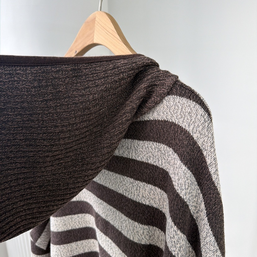 PALETTE-Q東大門㊣直郵女士新品人氣推薦針織衫單排扣連帽衫PALETTE針織衫