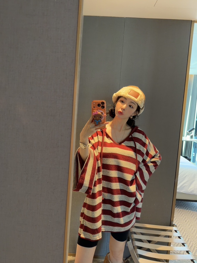 PALETTE-Q東大門㊣直郵女士新品人氣推薦針織衫單排扣連帽衫PALETTE針織衫