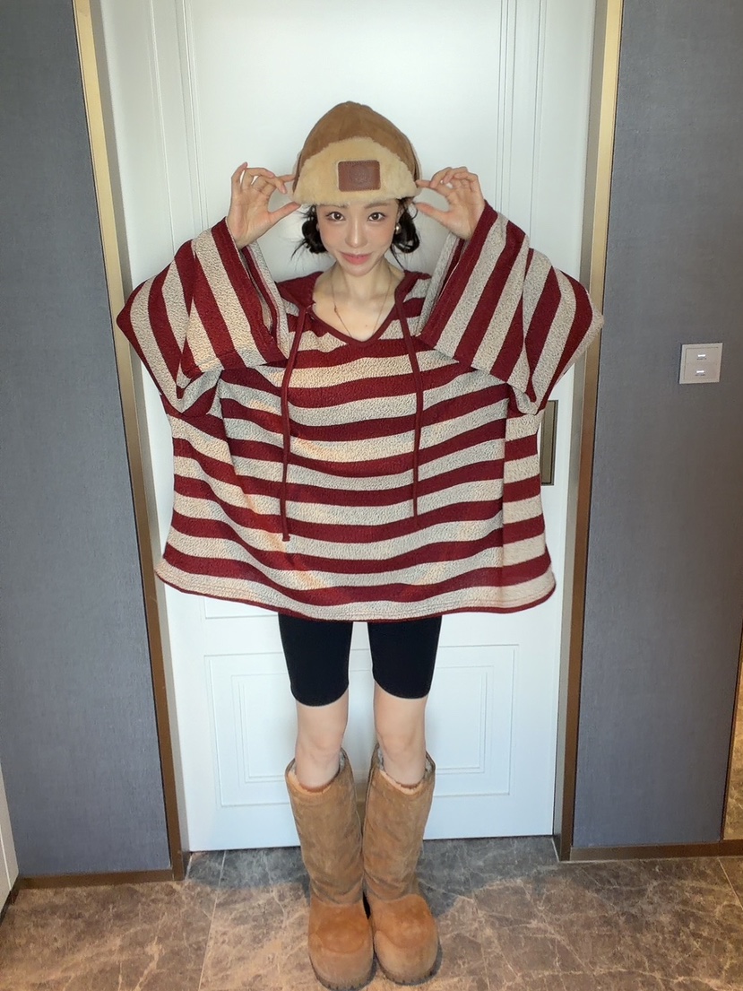 PALETTE-Q東大門㊣直郵女士新品人氣推薦針織衫單排扣連帽衫PALETTE針織衫