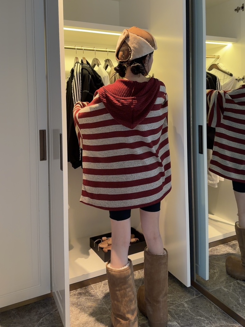 PALETTE-Q東大門㊣直郵女士新品人氣推薦針織衫單排扣連帽衫PALETTE針織衫