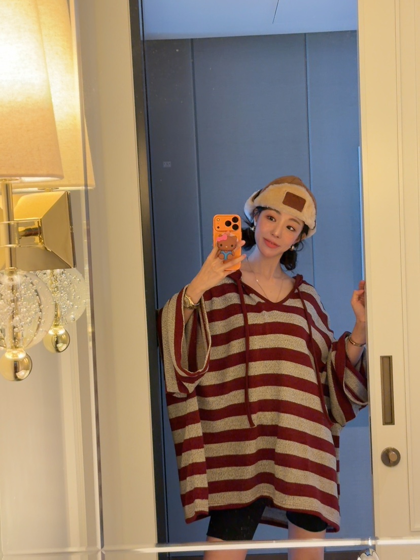 PALETTE-Q東大門㊣直郵女士新品人氣推薦針織衫單排扣連帽衫PALETTE針織衫