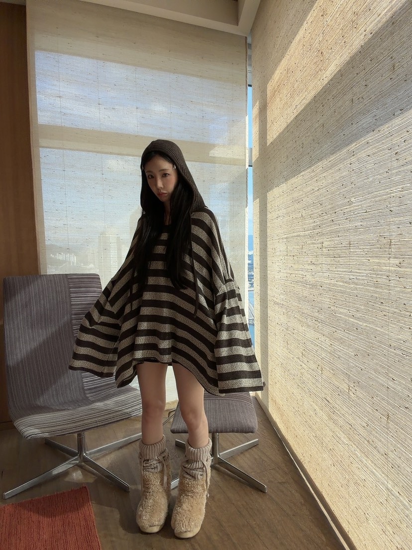 PALETTE-Q東大門㊣直郵女士新品人氣推薦針織衫單排扣連帽衫PALETTE針織衫