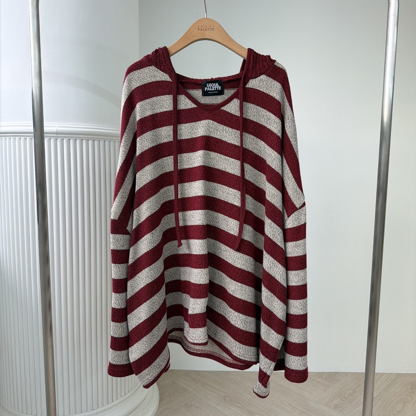 PALETTE-Q東大門㊣直郵女士新品人氣推薦針織衫單排扣連帽衫PALETTE針織衫圖色1