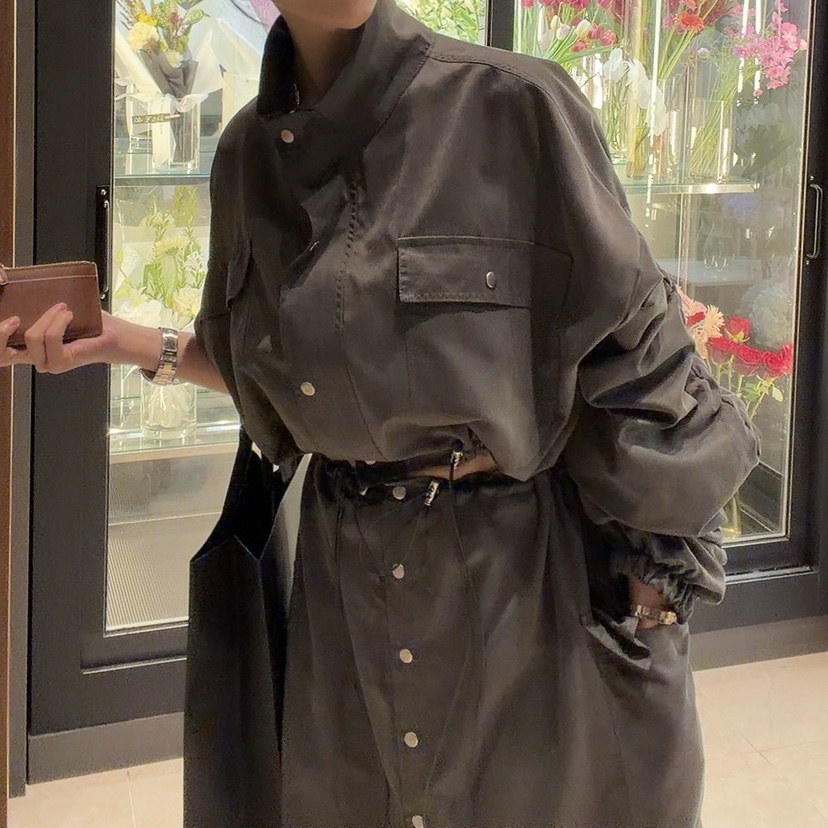 PALETTE-Q東大門㊣實拍女裝新品人氣25秋冬真品職業夾克褶皺PALETTE夾克