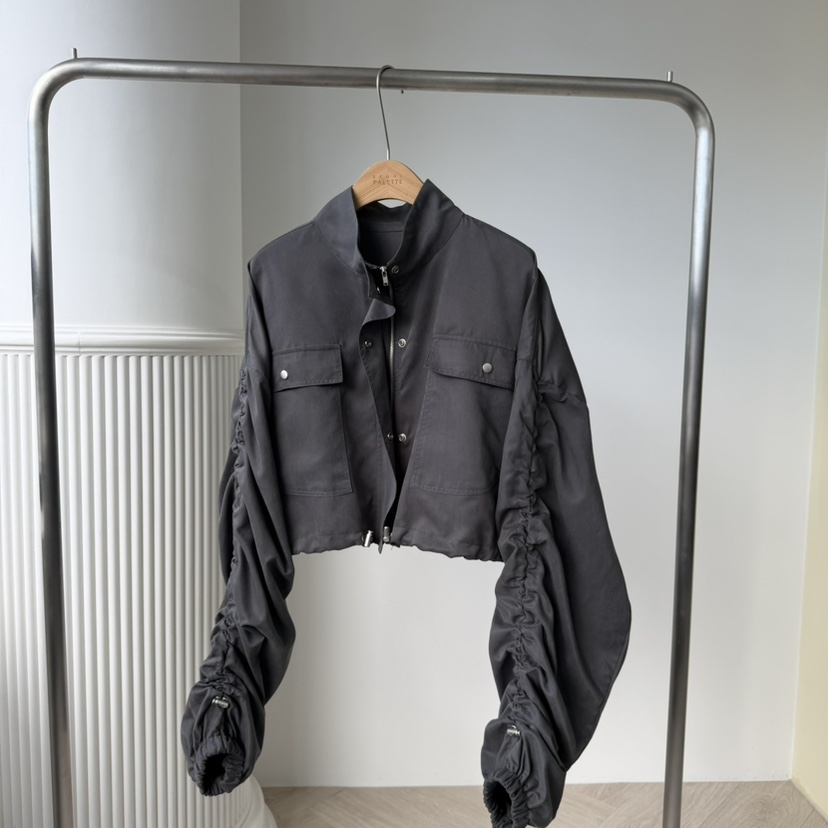 PALETTE-Q東大門㊣實拍女裝新品人氣25秋冬真品職業夾克褶皺PALETTE夾克圖色2