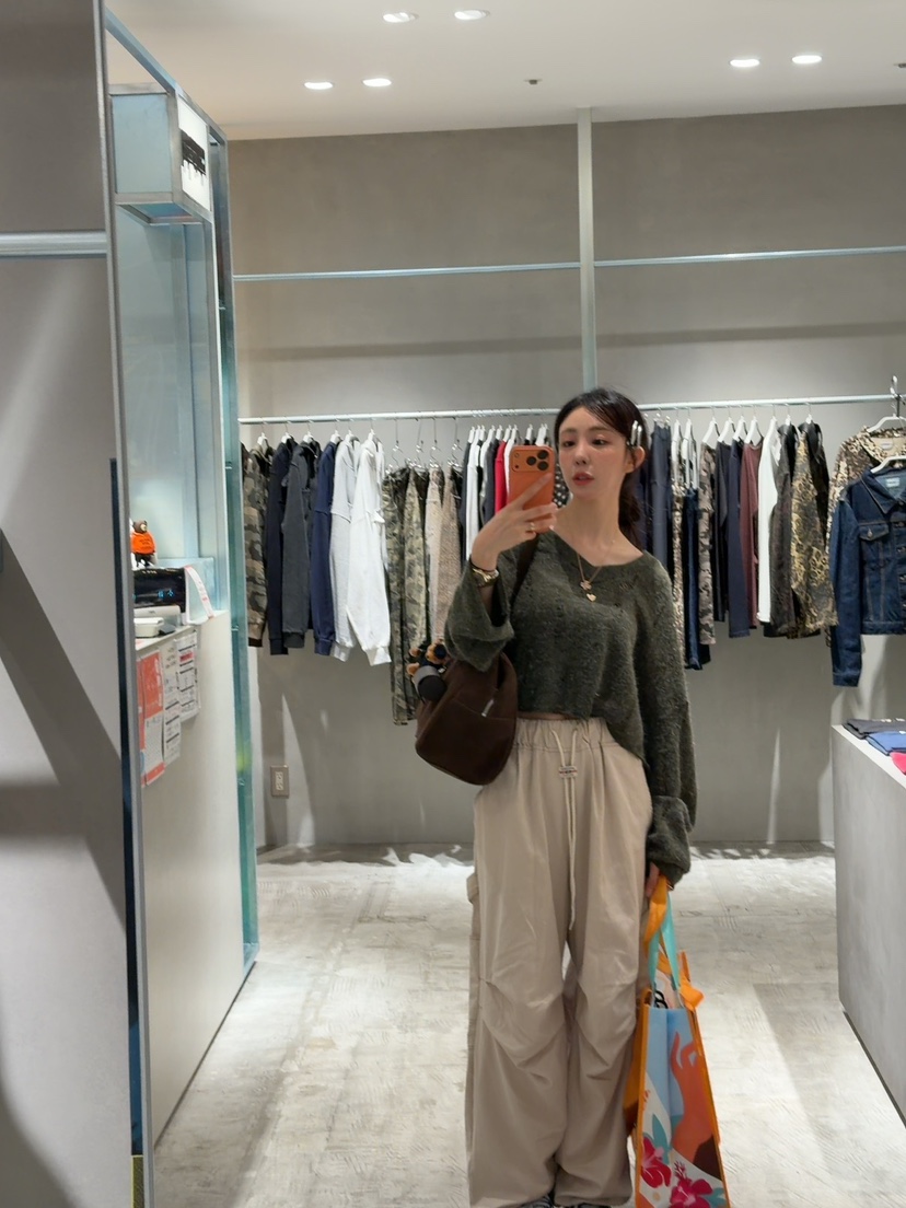 PALETTE-Q韓國代購㊣女士新款25秋冬熱賣真品休閑褲斜紋布PALETTE休閑褲