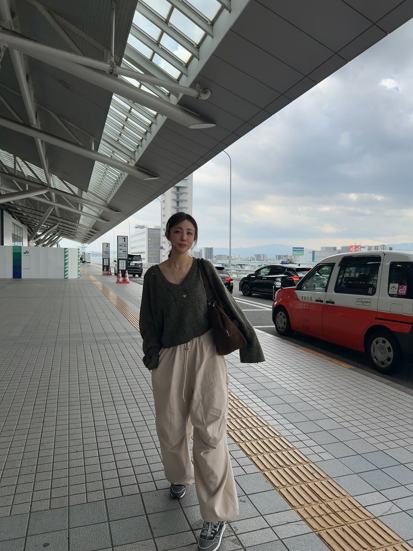 PALETTE-Q韓國代購㊣女士新款25秋冬熱賣真品休閑褲斜紋布PALETTE休閑褲